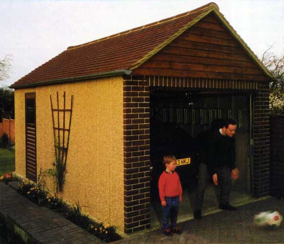 Leofric Multi-Purpose Concrete Building with Log Effect panels