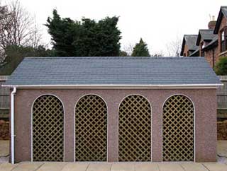 Leofric concrete pavilions with uPVC trim